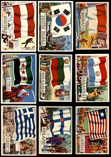 1956 Topps Flags of the World 25 Card Starter Set/lote VG/ex