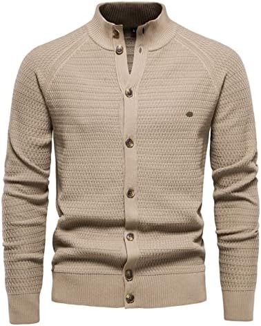 Camisa de manga longa para masculino Inverno novo Cardigan Sweater Sweater Business camisetas formais para homens