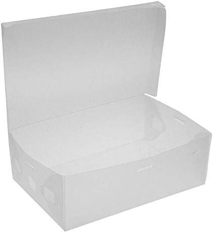 ANNCUS 8 PCS transparente Caixa de sapatos de plástico transparente Caixas de sapatos de armazenamento dobrável Caixa de estojo