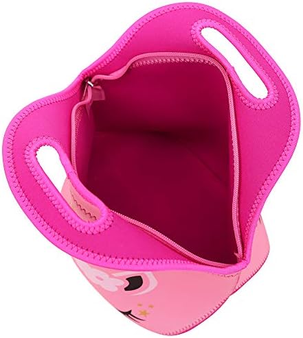 LOONMO CAT FACO UNICORN FACE ISULADO SAQUELA NEOPRONE PARA MULHERES E CRIANÇAS - Almoço suave reutilizável para trabalhar e escola