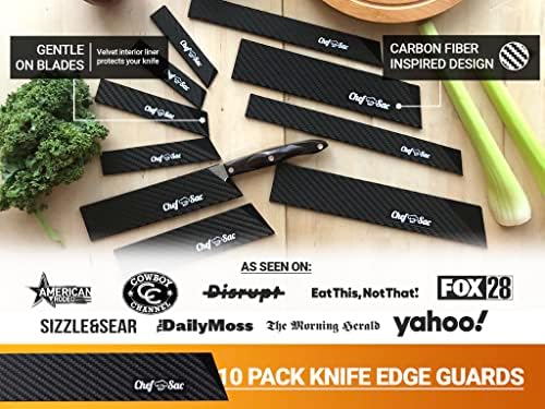 Chef Sac Chef Knife Mackpack com guardas de faca de 10 pacotes incluídos