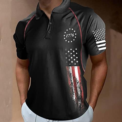 Camisetas masculinas de verão Mens American Falg camisas de manga curta Camisa patriótica Men Funny Men's Graphic T