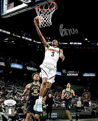 Bones Hyland autografado assinado 8x10 foto NBA Denver Nuggets JSA COA