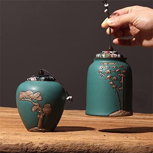N/A Cerâmica pintada a mão Jarros de chá com jarros artesanais de armazenamento de café Acessórios para contêineres de feijão
