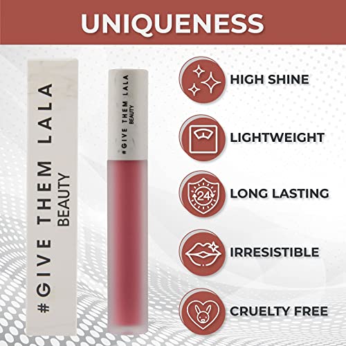 Dê -lhes Lala Lip Gloss - Alto brilho labial colorido - cobertura completa, maquiagem labial de hidrogloss pigmentada para mulheres - cor de lábios leves e duradouros - Liberdade Limpa Longa - Sem Crueldade, Glosses Lobais que não