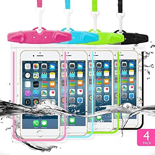 Bolsa de telefone impermeável universal, 4 pacote de telefone Ipx8 à prova d'água para iPhone 14 13 12 11 Pro Max/Pro/Plus,