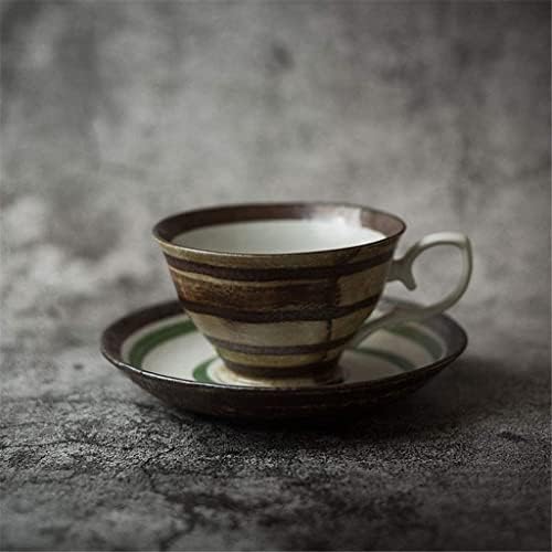 Xícara de café em cerâmica, xícara de chá de estilo moderno com alça, xícara de chá de grande capacidade para uso doméstico, material de cerâmica, adequado para escritório em casa, cafeteria, etc. 250ml