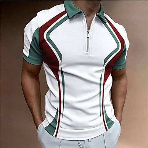 Camisas de pólo masculinas genéricas Camisas de manga curta camisas com zíper de verão camisas de golfe de verão camisas de treino