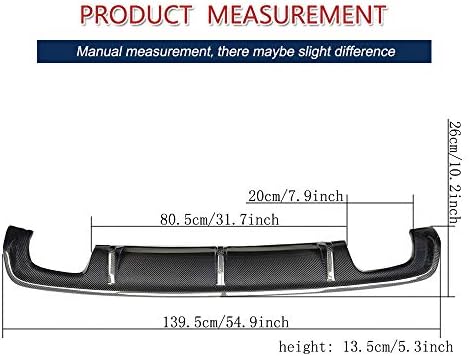 JC SportLine A3 Fibra de fibra de carbono Difusor traseiro para Audi A3 8V Sedan 2014- Tampa do pára