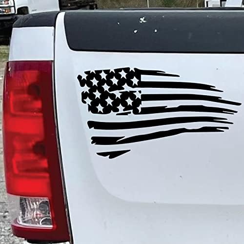 Decalques patrióticos da bandeira americana 2 Decalques de embalagem - Decalques de veículos premium de raiva na