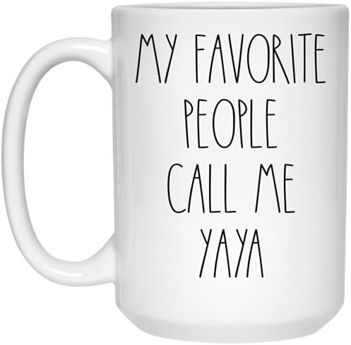 PTDSHOPS YAYA - Minhas pessoas favoritas me chamam de caneca de café Yaya, Yaya Rae Dunn inspirado, estilo Rae Dunn, aniversário