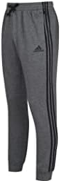Essentials Men's French Terry cônico calças de 3 listras cônicas