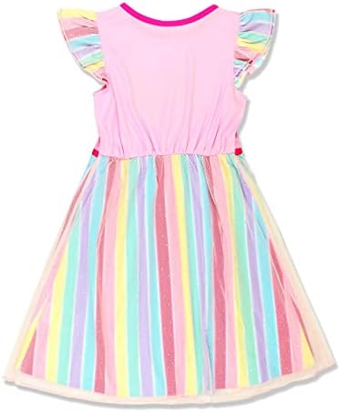 Vestido arco -íris da barbie girl up vestido de fantasia pijamas