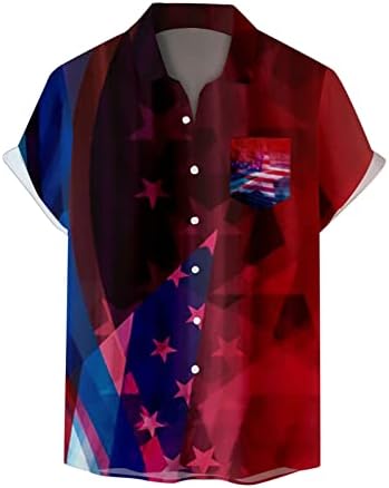 Camisas havaianas impressas no verão para homens 4 de julho Camisas para homens camisa havaiana para homens 1776 camisa de compressão
