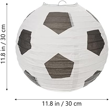 Stobok Soccer Party Favors 3pcs Paper de futebol de futebol de futebol de futebol lanterna de lanterna de lanterna Soccer