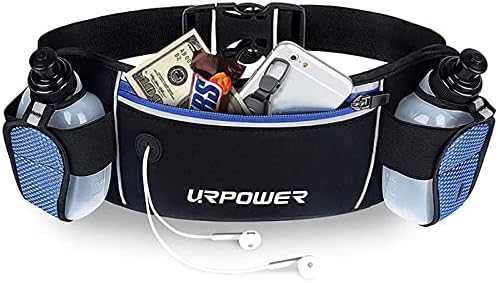 Urpower Belt Belt com garrafas de água Cinturão de garrafa de água para mulheres e homens Bolsa da cintura de hidratação Pouch