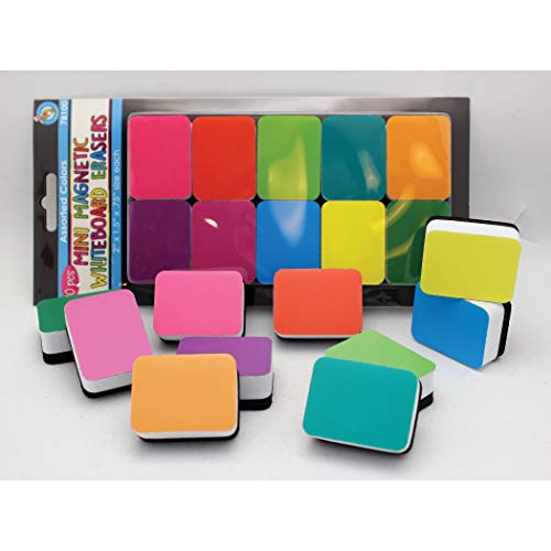 Ashley Productions Ash78100 Mini Mini Whiteboard Erasers, 2 x 1,5 x .75, cores variadas