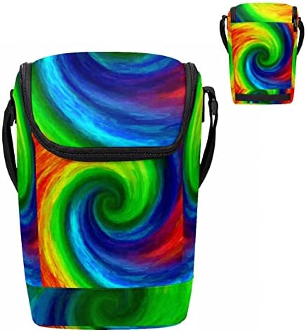 Tbouobt lancheira isolada para mulheres lancheiras para homens, abstrato de swirl arco -íris