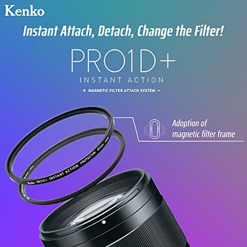 Kenko 400517 PRO1D+ ADAPTADOR DE AÇÃO INSTANTAL RING, 1,9 polegadas, para filtros de séries de ação instantânea, preto