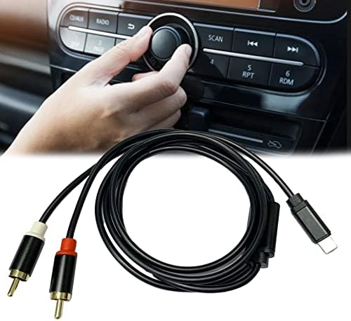2 RCA Car Audio Aux em cabo, adaptador estéreo y Compatível com Toyo-Ta Hon-da Infini-Ti For-D Jee-P Dodge Mazd-A Nissa-N Kia