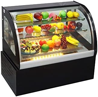 Haywhnknk 0,9m de bancada Display Refrigeradores showcase bolo de vidro refrigerado bolo torta showcase padery exibir