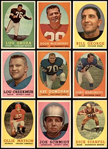 1958 Topps Football Complete Conjunto NM