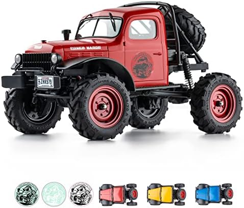 Wowrc RC Car 1/24 Carro de controle remoto, FCX24 Power Wagon 4WD RC Crawler Shift de duas velocidades, rastreador de