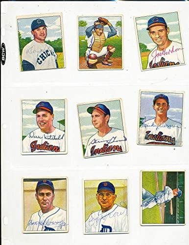 Dale Mitchell Cleveland Indians 130 Assinado 1950 Bowman Card - Baseball Slabbed Autographed Rookie Cards