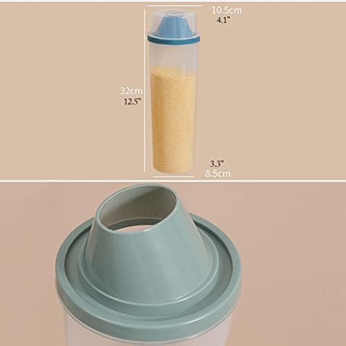 Fshan cozinha frascos de plástico caixa de armazenamento de cozinha grãos recipientes de cereais alimentos de armazenamento de alimentos macarrão/macarrão com tampa em escala Conjunto de recipientes úteis