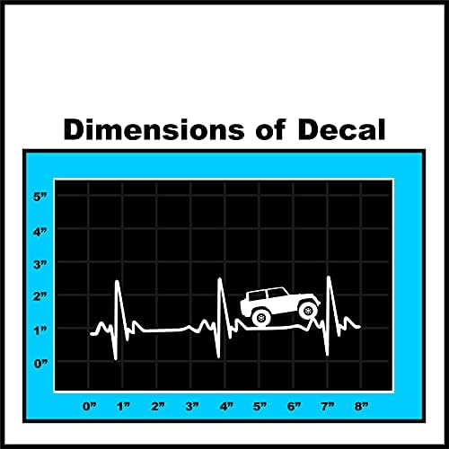 Conexão de adesivos | Ekg de batida de coração para Jeep Wrangler | Adesivo de pára -choques para carro para carro, caminhão,