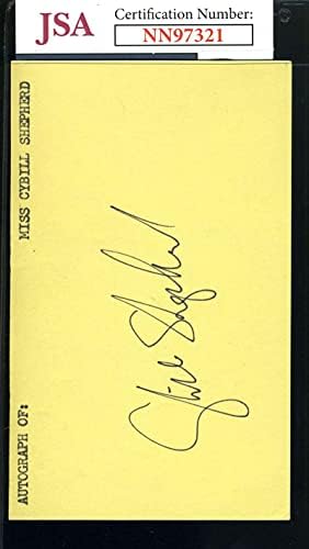Cybill Shephard JSA CoA assinado 3x5 Index Card Autograph