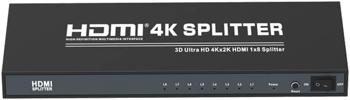 HDMI 1x8 Splitter 1 em 8 Out HDMI Splitter Audio Video Distribution Box Suporte