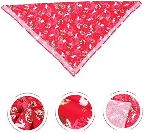 Aboofan 4 folhas de gato de gato lenço de mesa de mesa de pano padrão envelhecimento vermelho para bandana algodão