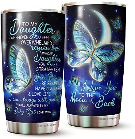 Gumac Gifts for Daughter - Filha Aniversário Ideias de presentes - Para minha filha Tumbler 20oz - Presentes para a filha da mãe -