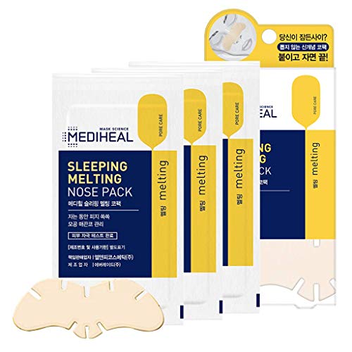 Mediheal Sleeping derretendo o nariz pacote 3ea 1 pacote - não irritante 1 etapa Care de máscara noturna, remove os cravos e sebo,