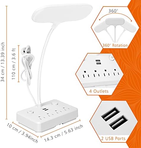 Luzes de tira de energia do protetor de onda de energia, lâmpada de faixa de alimentação, faixa de alimentação com 4 pontos