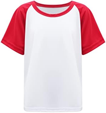 Kaerm Kids Boys Meninos seco Merção de umidade Athletic Performance Camiseta de camiseta curta camiseta camiseta camiseta de futebol