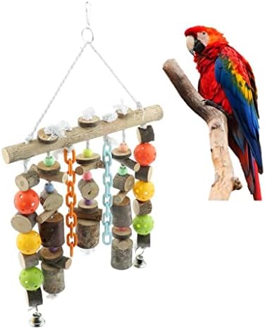Ｋｌｋｃｍｓ Blocos coloridos Brinquedos de mascar para Parrot Cockatoo African Gray