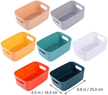 Cabilock Storage Bin 7pcs Bins de armazenamento de plástico Titular de armazenamento Multifuncional doméstico Sungies Organizador de armazenamento Towel Toy Cosmetics Gerenciamento da caixa de gerenciamento para caixas plásticas de escritório em casa