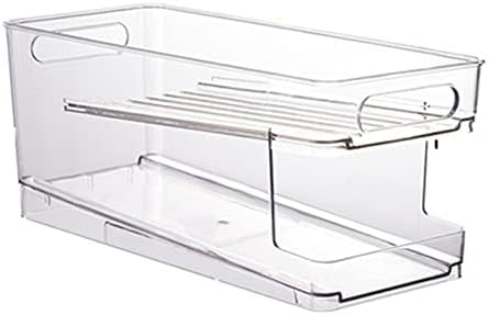 Organizadores de despensa de geladeira empilhável caixas de geladeira para freezers Cozinha bancadas armários alimentos racks de armazenamento de plástico transparente
