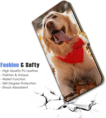 Para iPhone 14 Pro Max, capa de capa de carteira de flip de flip, A24784 Golden Retriever Dog 24784