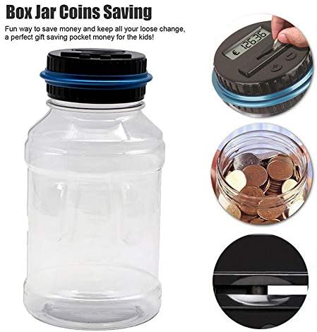 Banco Gift Savings Counting LCD Digital Clear Change Counter Jar Outra bolsa organizadora de armazenamento dobrável