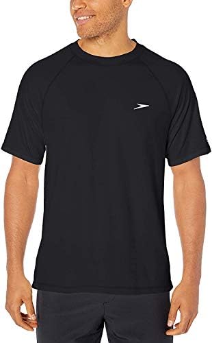 Camisa de natação UV masculina spedo masculino de manga curta solta fáceis de tee