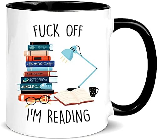 Wonwwwwwn Funny Caneca para o amante de livros, Foda