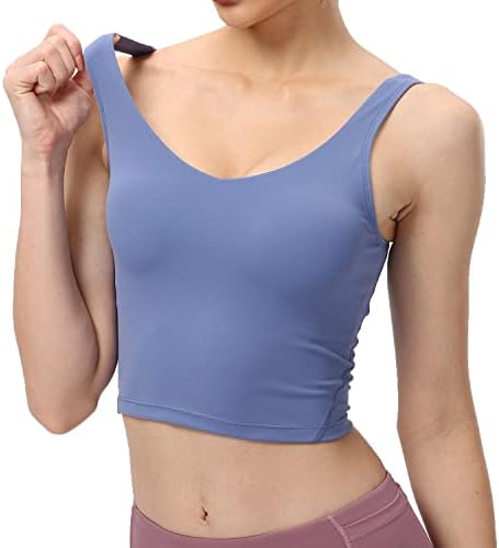 Meslong Women's Longline Sports Bra Yoga Culture Tops Tops Free Free Gym Gym Running Workout