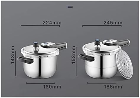 Panela de pressão 6,5L sem inserção? 24 cm ， panela de pressão à prova de explosão, Fácil de limpar a limpeza de cozinha fácil de cozinha ， Indução a gás Universal