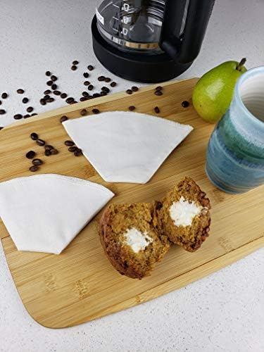 Filtro de café de cone reutilizável de pano - fabricado no Canadá de cânhamo e algodão orgânico - resíduos zero, filtro