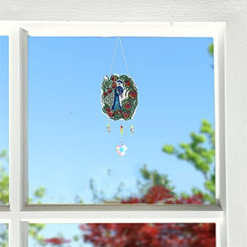 HXYQMMY Diamond Painting Wind sinos - kits de pintura de diamante 5D para crianças e strass -cristal adulto pavão de diamante