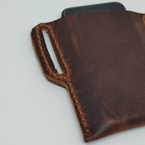 Caixa de coldre de couro colderical para LG W31, capa de telefone de couro genuíno feita à mão, capa de bolsa de