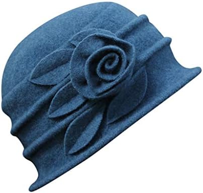 Elegante balde feminino cloche ladies chap boné lã inverno